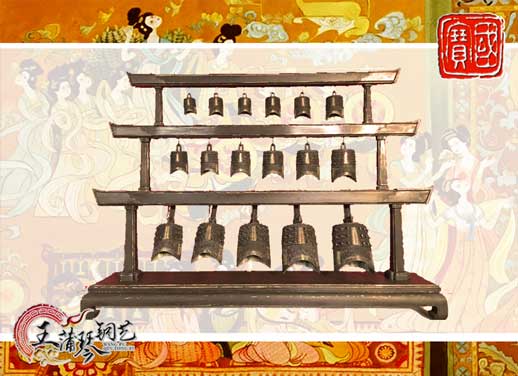 山東客戶定制17件古編鐘，迎賓編鐘古樂